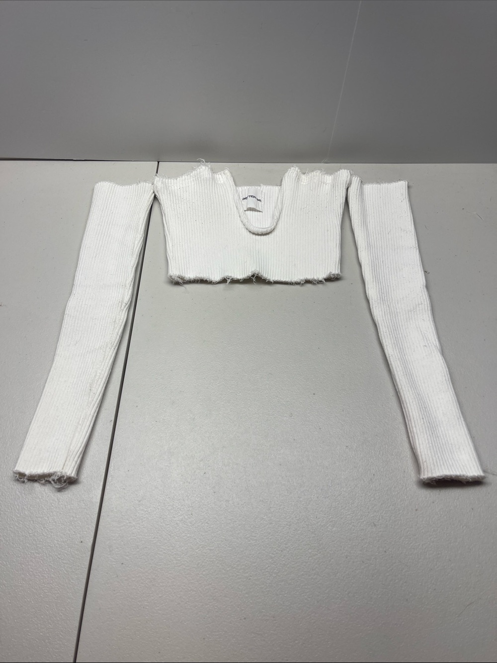 Better Be White Ribbed Long Sleeve Crop Top